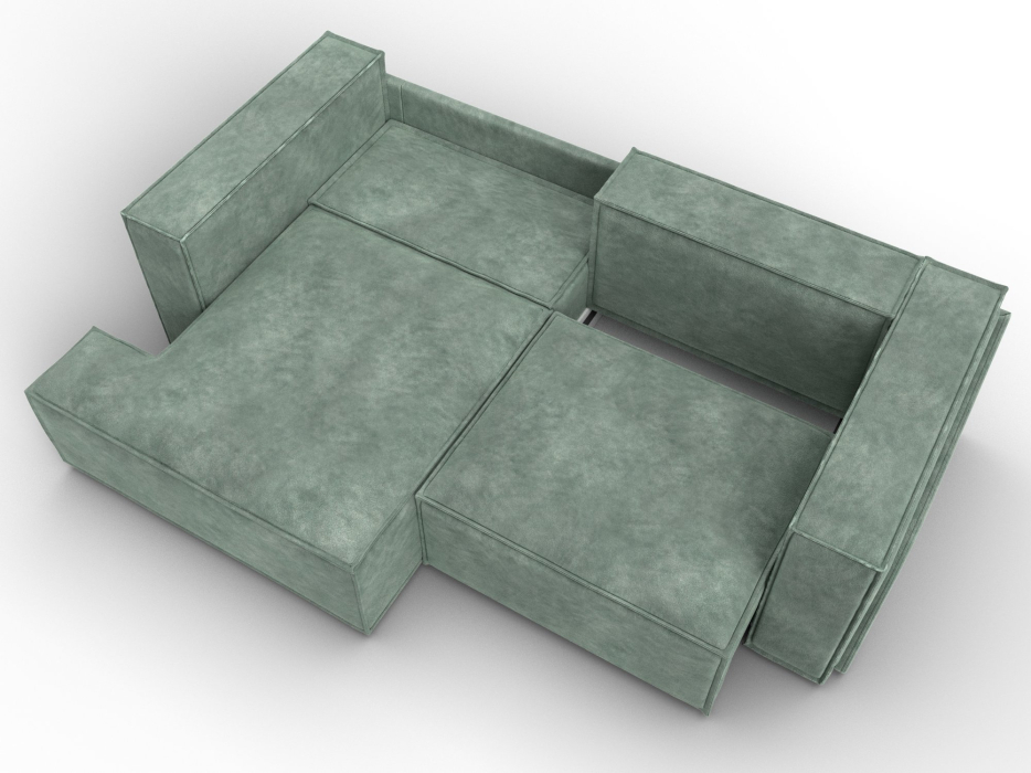 Диваны угловые в гостиную, Диван угловой Лига-061 угол левый, велюр BRUT