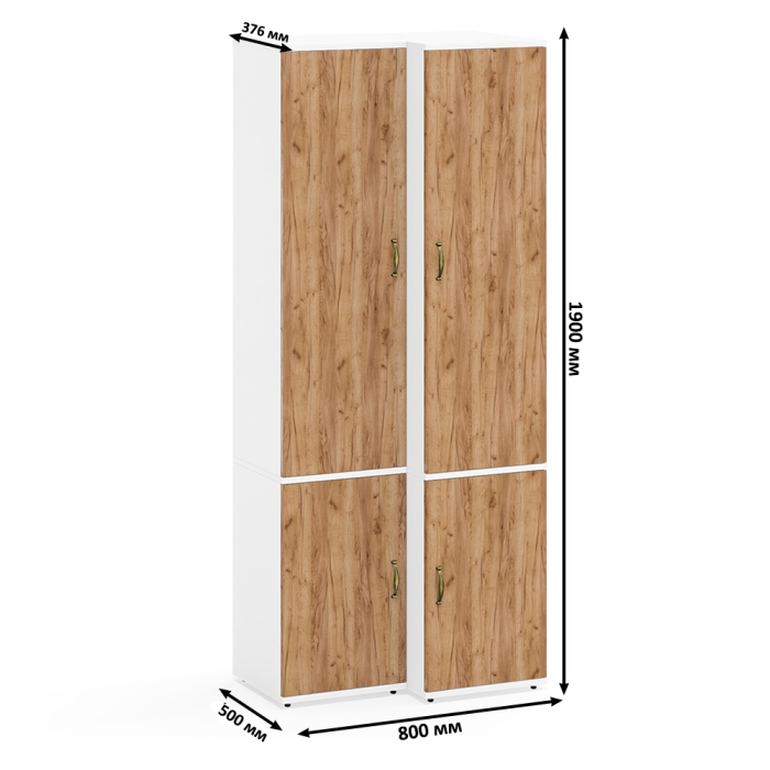 Для одежды, Шкаф узкий для одежды и пенал для одежды 23Б Лидер-8