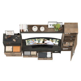 Стенка для гостиной с подсветкой Трувор № 23