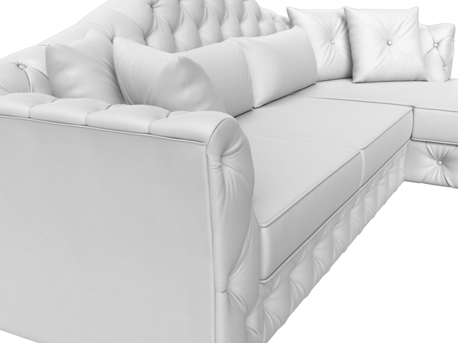 Диваны угловые в гостиную, Диван угловой Артис правый угол, экокожа