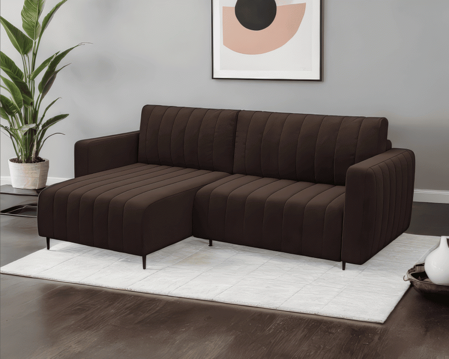 Диваны угловые в гостиную, Диван угловой Флорент (Велюр)