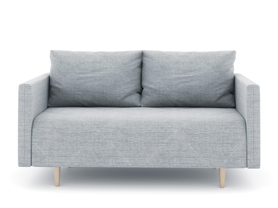 Диваны прямые кухонные, Диван прямой нераскладной Милли мини 2-х  местный с подлокотниками, рогожка