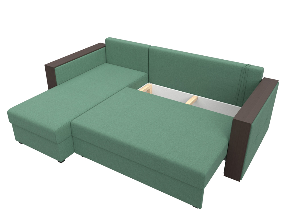 Диваны угловые в гостиную, Диван угловой Валенсия Лайт левый угол, рогожка Амур