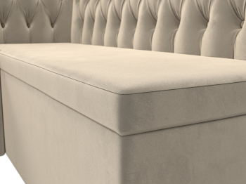 Кухонный угловой диван Мирта левый угол, микровельвет