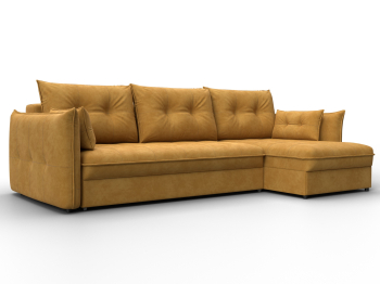 Диван угловой Лига-100 НПБ угол универсальный, велюр BRUT