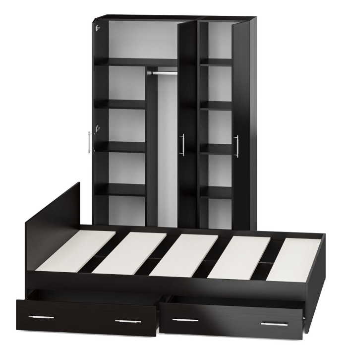 Спальные гарнитуры, Спальный гарнитур № 1 Стандарт с кроватью 1600 с ящиками