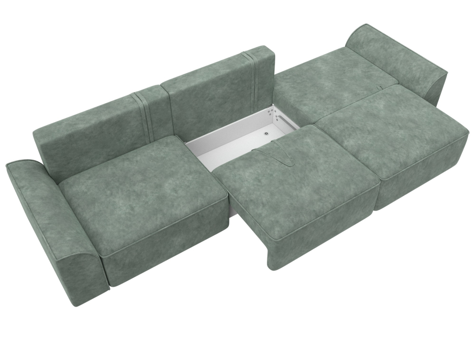 Диваны еврокнижки, Диван прямой Лига-048 НПБ Лонг, велюр BRUT