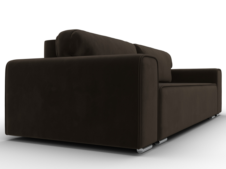 Диваны с ящиком для белья, Прямой диван Лига-029, микровельвет