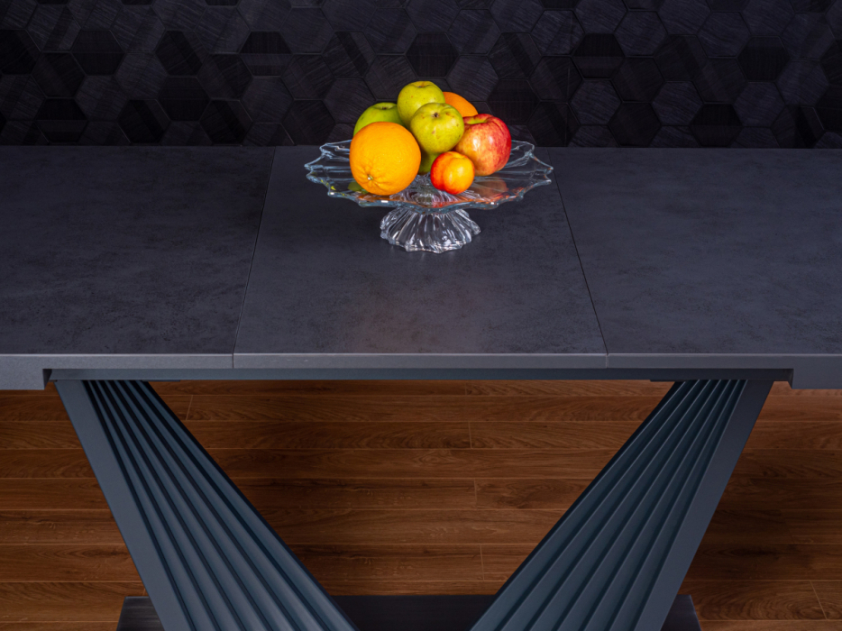 Обеденные столы, Стол трансформер Rise (сатин. сталь)