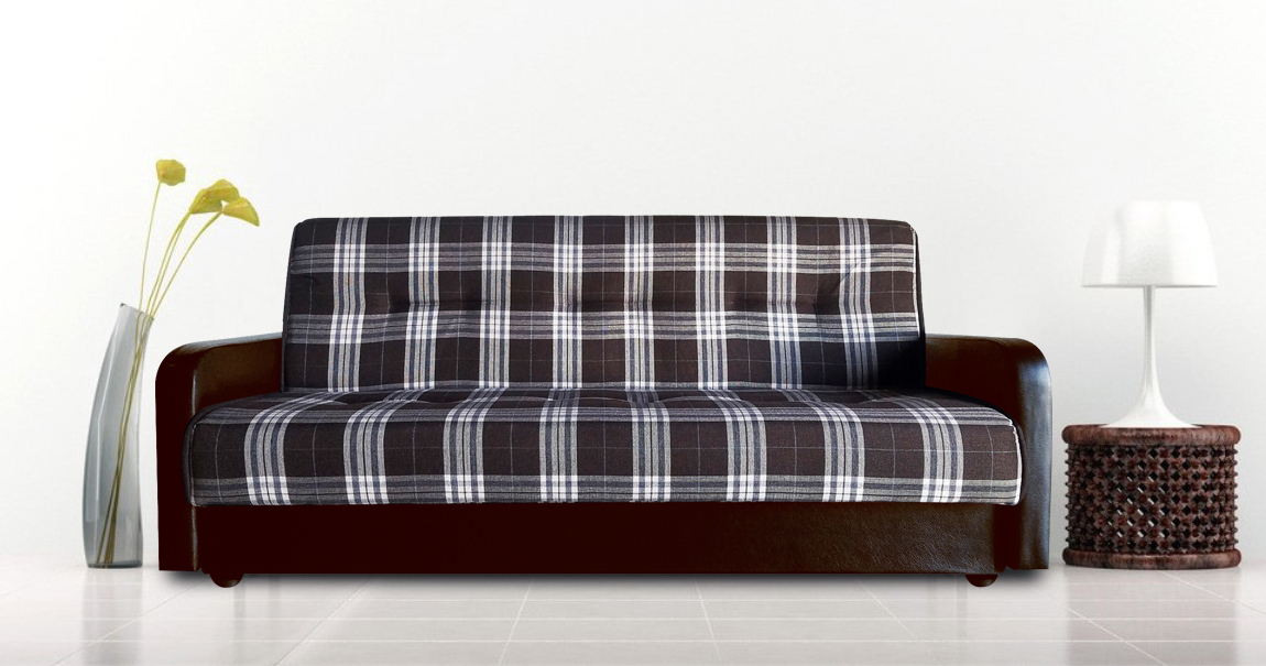 Диваны прямые, Диван-кровать книжка Кантри 120, рогожка/экокожа