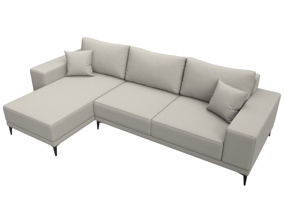 Диваны угловые в гостиную, Диван угловой Льюес левый, рогожка Амур