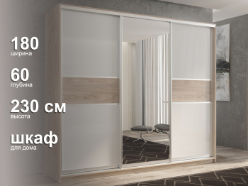 Шкаф-купе 3х дверный Кааппи 10 180х60