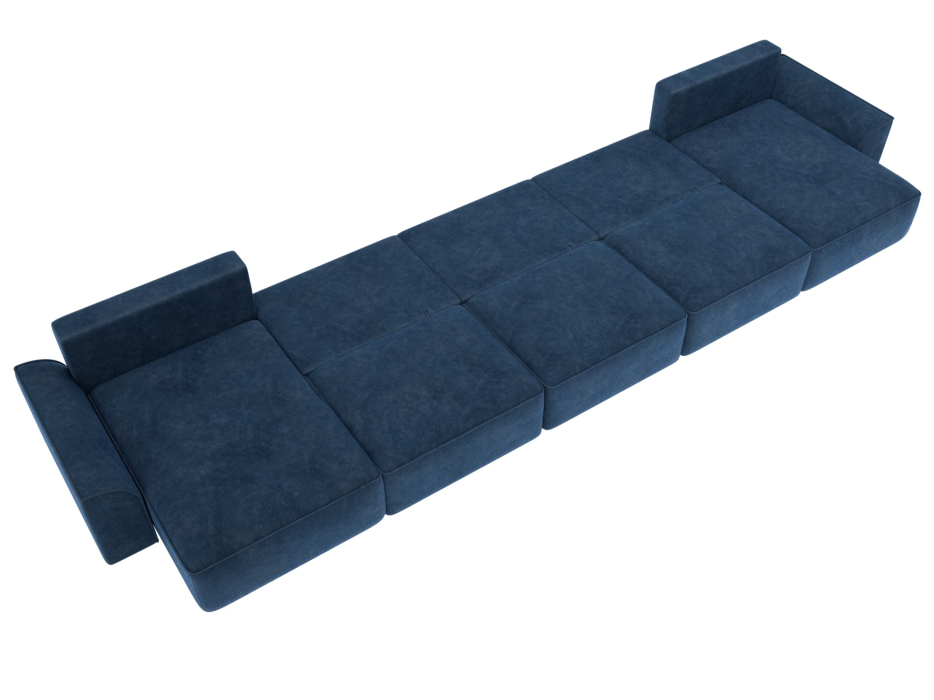 Диваны еврокнижки, Диван П-образный Лига-048 НПБ МегаЛонг, велюр BRUT