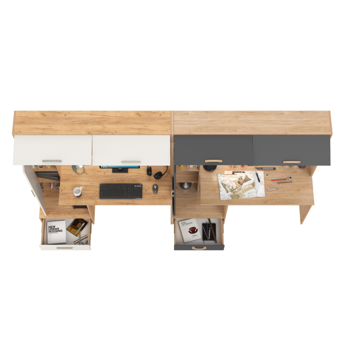 Прямые компьютерные столы, Два стола письменных Лайт 03.243Н