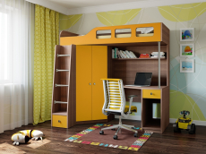 Кровати-чердаки, Кровать-чердак Астра 7 Дуб молочный