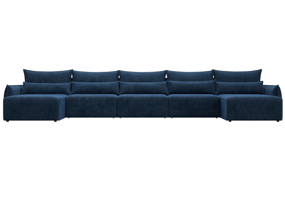 Диваны еврокнижки, Диван п-образный Лига-051 НПБ МегаЛонг, велюр BRUT