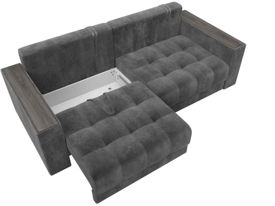 Диваны еврокнижки, Диван прямой с декором Лига-049 НПБ, велюр TOWER