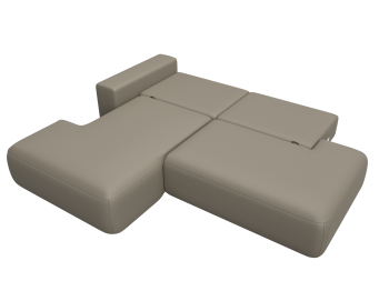 Диван угловой Лига-036 НПБ Модерн левый угол, экокожа GRIFON