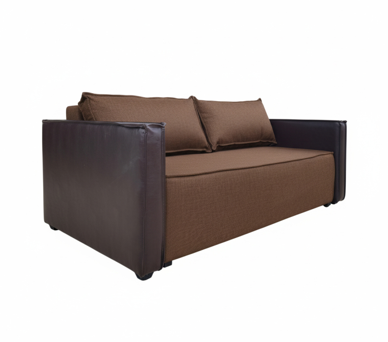 Диваны с ящиком для белья, Диван-кровать Барон аккордеон 140, велюр/экокожа
