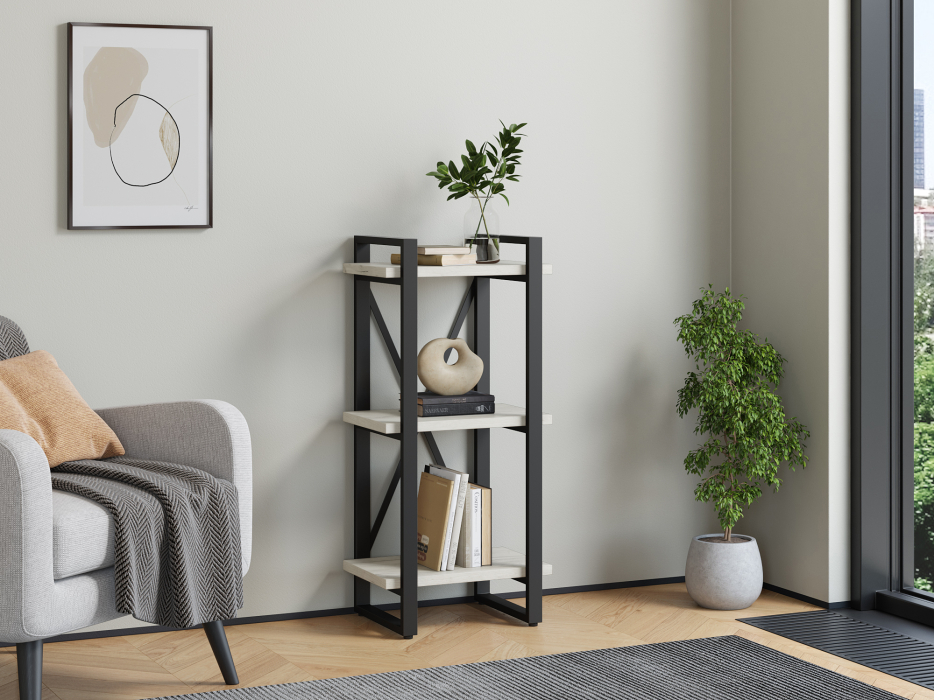 Стеллажи, Стеллаж Айсберг Лофт 40х102-2 черный