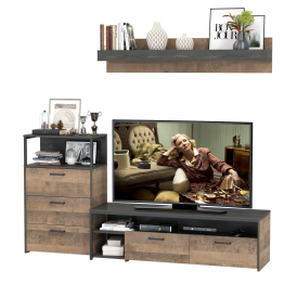 Комод с ящиками Трувор с тумбой под аппаратуру и полкой