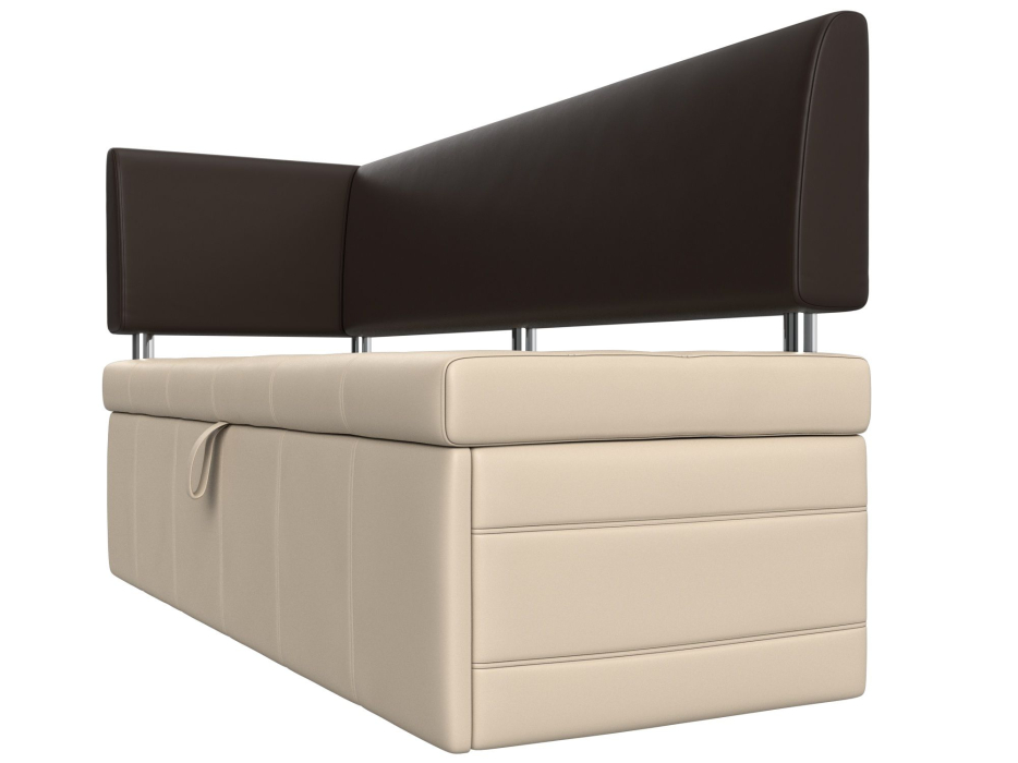 Диваны угловые кухонные, Кухонный прямой диван Стоун с углом левый, экокожа