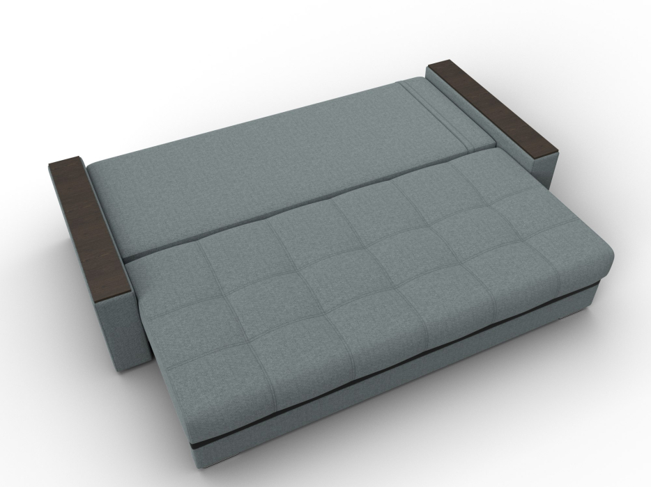 Диваны прямые, Диван прямой с декором Лига-096 НПБ, рогожка Амур / экокожа