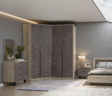 Комоды, Комод Анима КМ-3201, дуб серый, камень тёмный