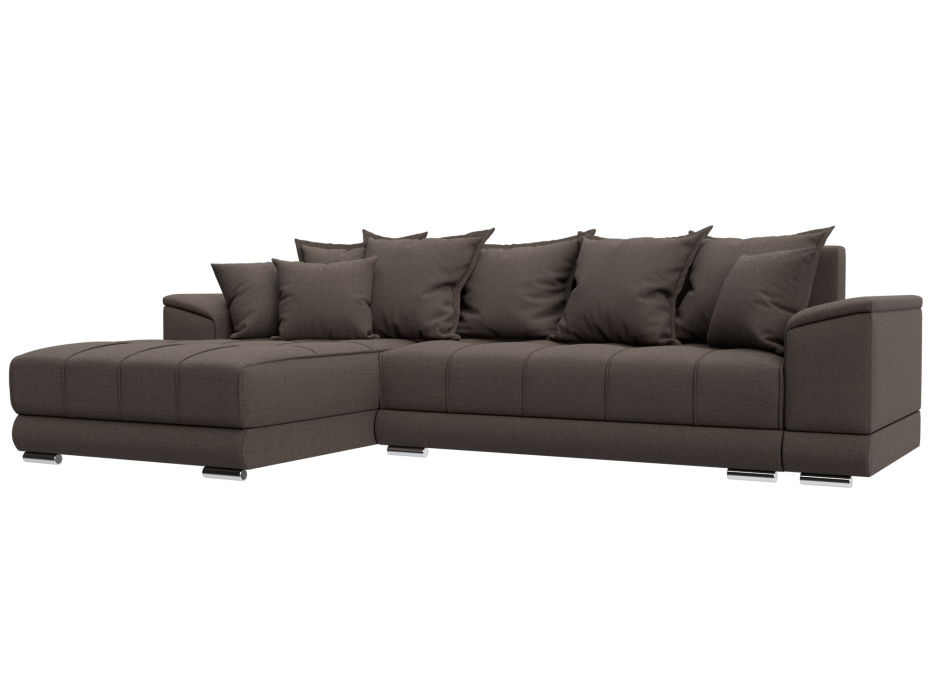 Диваны угловые в гостиную, Диван угловой НордСтар левый угол, рогожка Амур