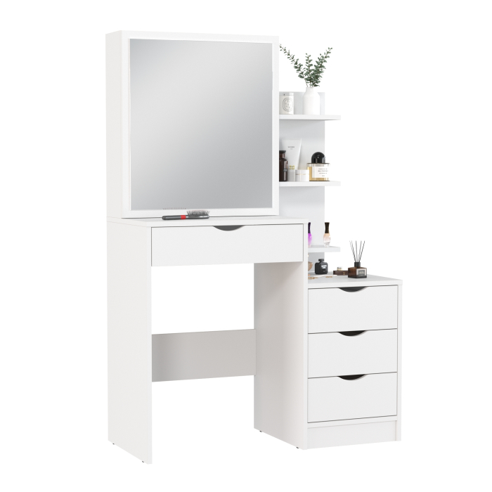 С зеркалом, Белый туалетный столик 4-25911