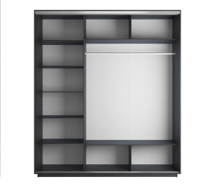 Шкаф-купе Экспресс Медиум (2 зеркала) трио 2400 x 1800 x 600