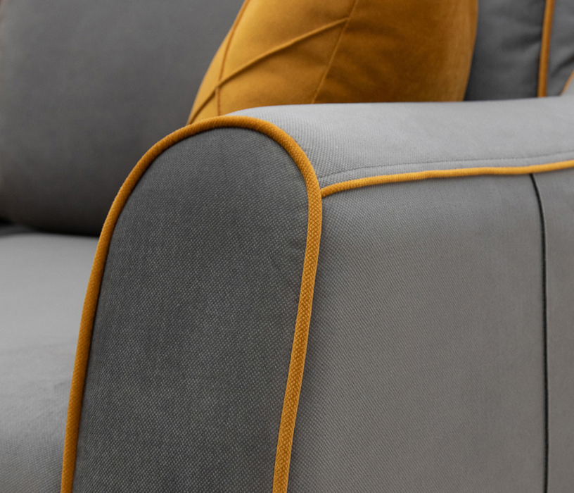 Диваны угловые в гостиную, Угловой диван Френсис, Велюр Амиго