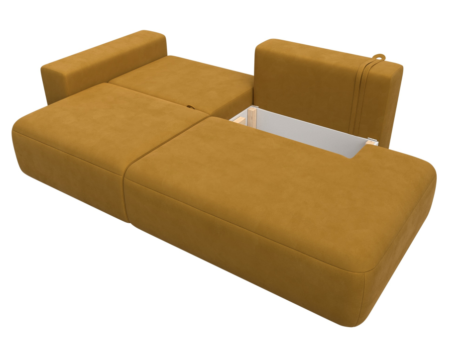 Диваны еврокнижки, Диван прямой Лига-036 НПБ Модерн подлокотник слева, велюр BRUT