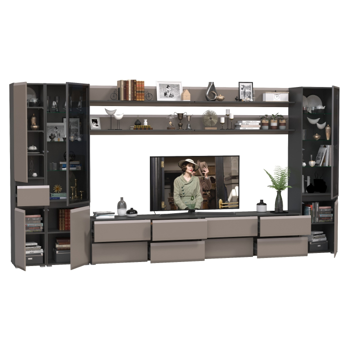 Стенки для гостиной, Мебель для гостиной модульная Сидней комплектация № 116