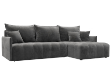 Диваны угловые в гостиную, Диван угловой Лига-054 НПБ угол универсальный, велюр TOWER