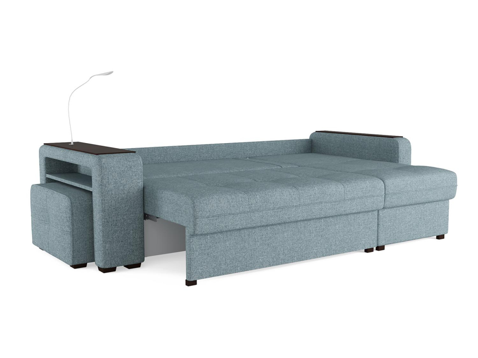 Диваны угловые, Диван-кровать угловой Smart 4 пантограф пуф слева Рогожка