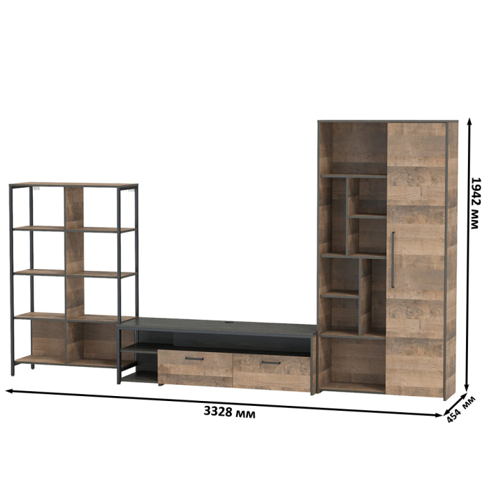 Стенки для гостиной, Стенка для гостиной серии Трувор № 72