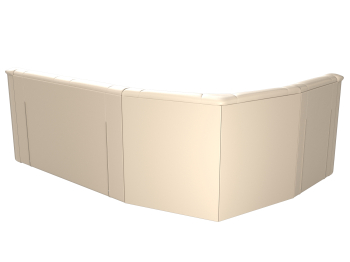 Угловой диван Карелия левый, экокожа