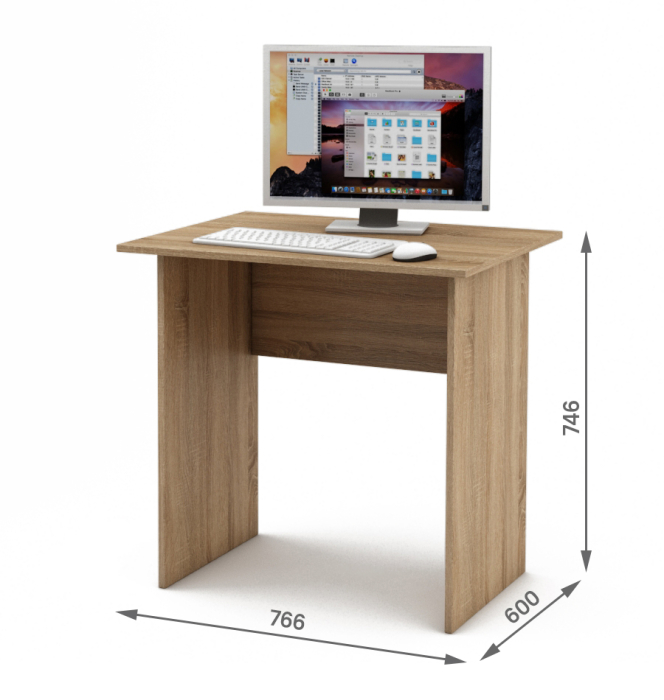 Прямые, Письменный стол Лайт-1