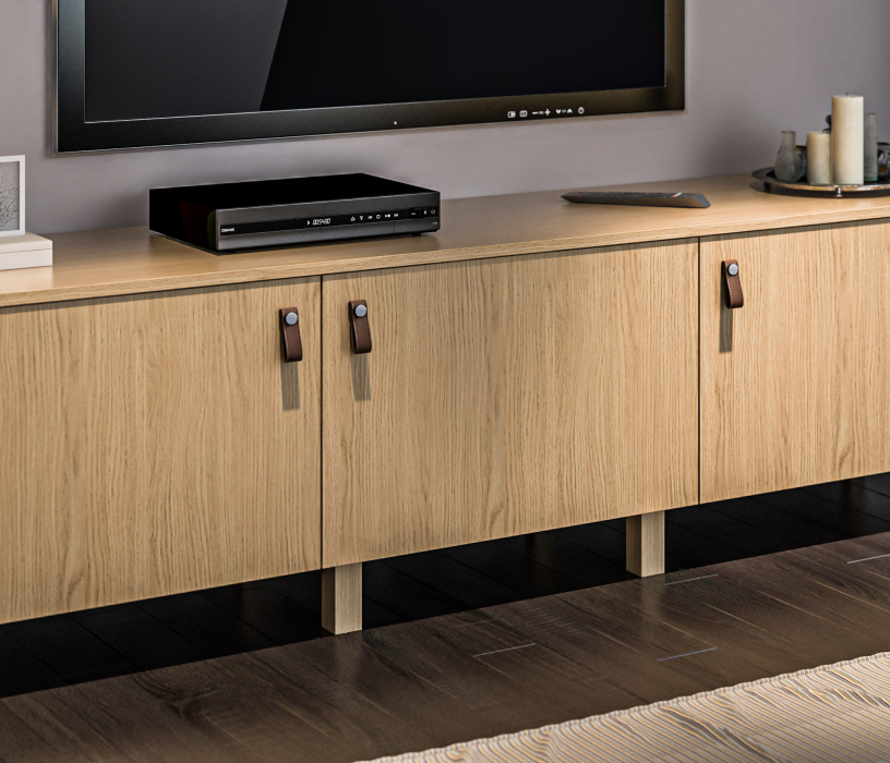 Стенки для гостиной, Гостиная (стенка) на ножках Тренд Дуб Винченца / ЛДСП Дуб Винченца