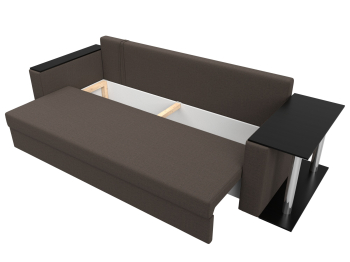 Диван прямой Атланта со столом справа, рогожка Амур