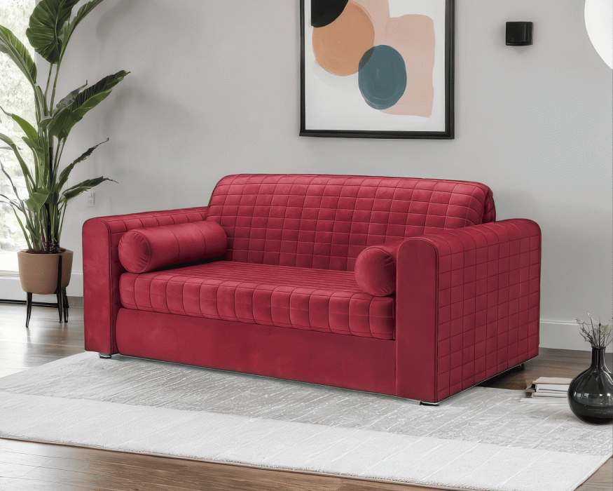 Диваны с ящиком для белья, Диван аккордеон Барон №5 ППУ 120х200 Бархат