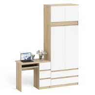 Компьютерные столы, Стол однотумбовый компьютерный МС-6 правый с шкаф-комодом 900 с антресолью Мори