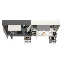 Компьютерные столы для домашнего офиса с тумбочками Комфорт 12.95N