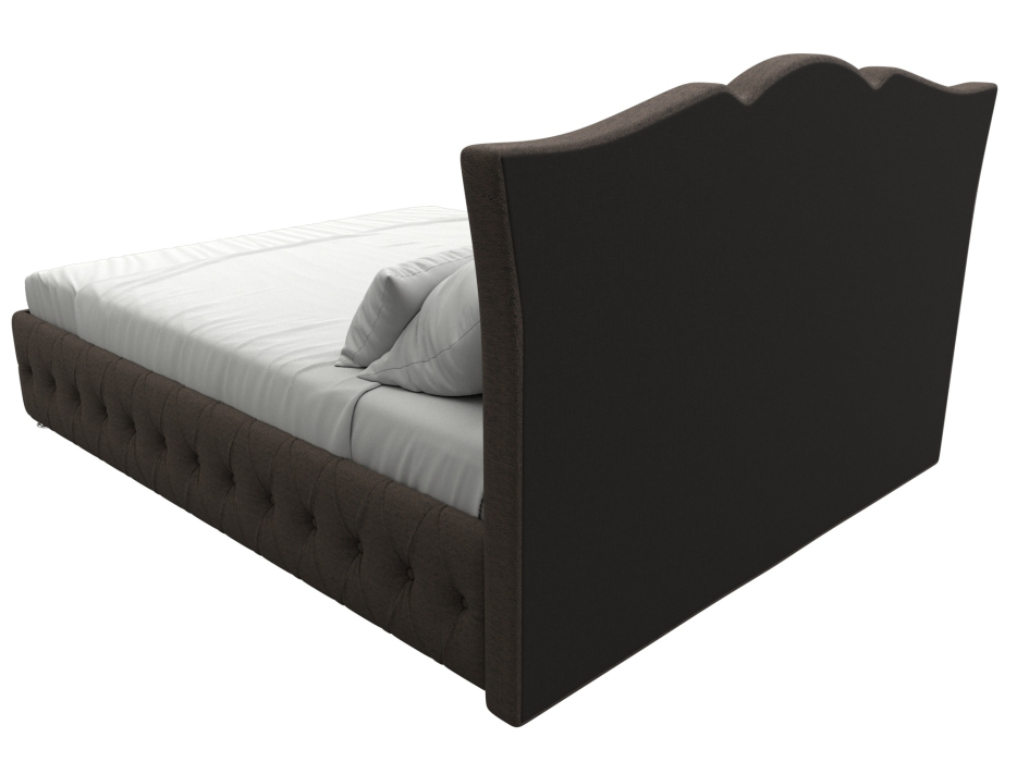 Мягкая кровать, Кровать интерьерная Герда 160, рогожка Амур