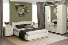 Спальные гарнитуры, Модульная спальня Грейс композиция 6  Серый Кашемир