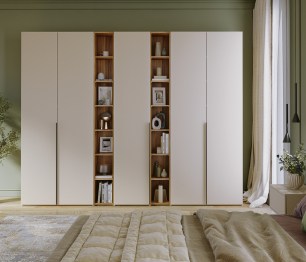 Шкаф 5-ти дверный со стеллажами Лаура Компл 2, 3026