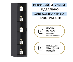 Шкаф однодверный Макс 500 мм, вариант №2 (ЛДСП)