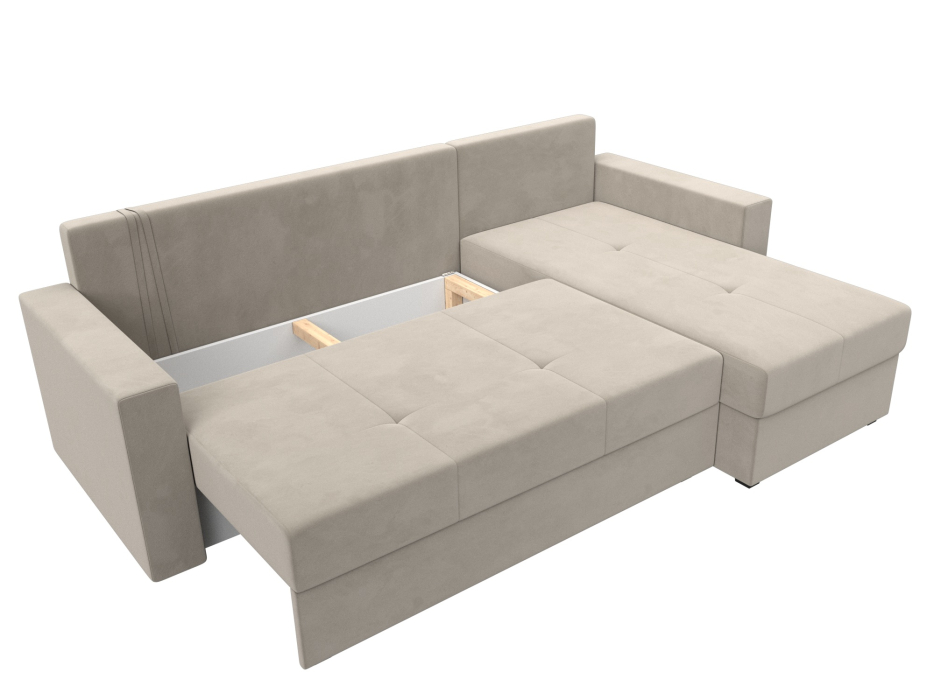 Диваны угловые в гостиную, Диван угловой Верона Лайт правый угол, микровельвет