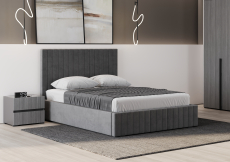 Мягкая кровать, Кровать двуспальная Болонья велюр 180х200 см